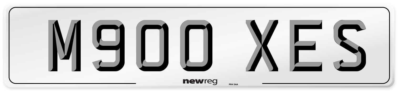 M900 XES Number Plate from New Reg